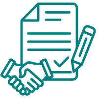 Icon of a legal document representing Terms and Conditions agreement
